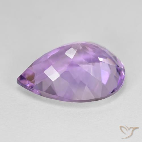 Ametista Violeta rosa médio Natural 11.09ct, Formato de pêra, VVS-VS