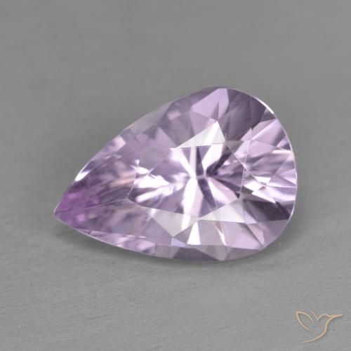 4.65ct Natural Violeta claro de íris Ametista, Formato de pêra, VVS