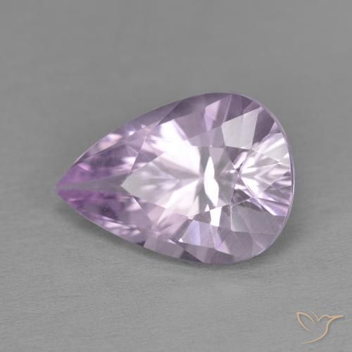 Ametista Violeta claro de íris Natural 4.65ct, Formato de pêra, VVS