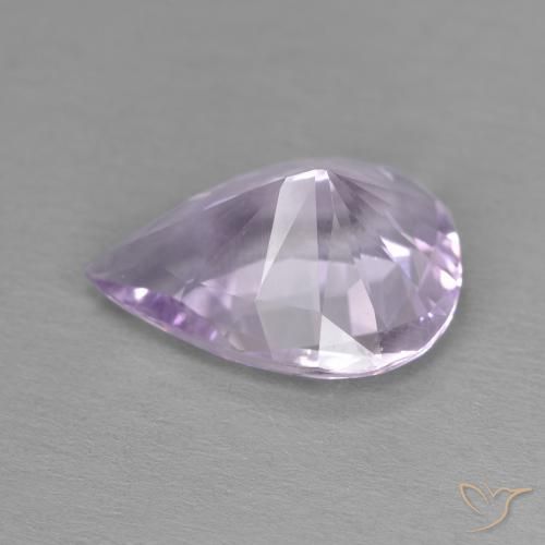 Ametista Violeta claro Natural 3.36ct, Formato de pêra, VVS