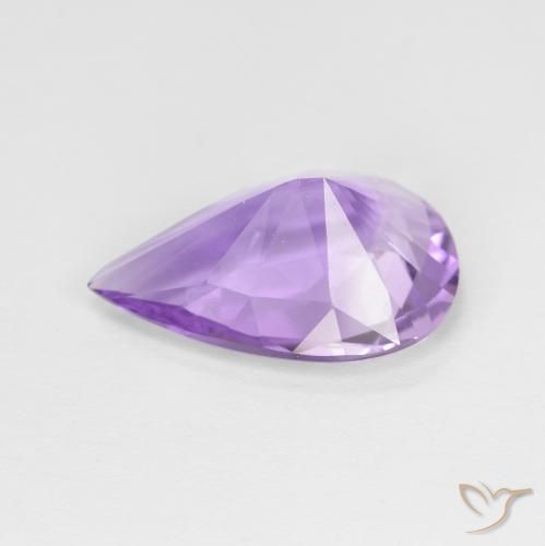 Ametista Violeta médio Natural 3.15ct, Formato de pêra, VVS