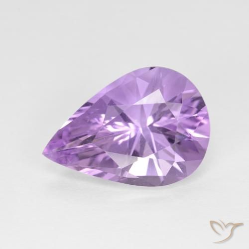 3.14ct Natural Violeta médio Ametista, Formato de pêra, VVS