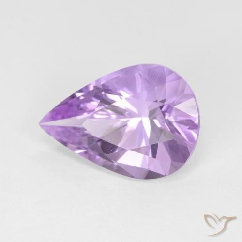 Ametista Violeta médio Natural 3.14ct, Formato de pêra, VVS