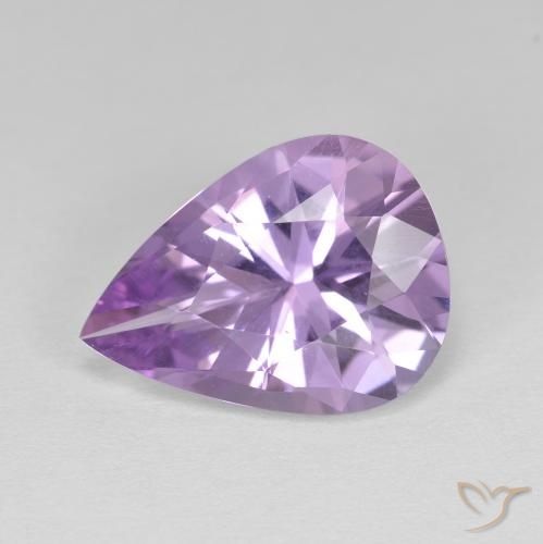 3.74ct Natural Violeta médio Ametista, Formato de pêra, VVS
