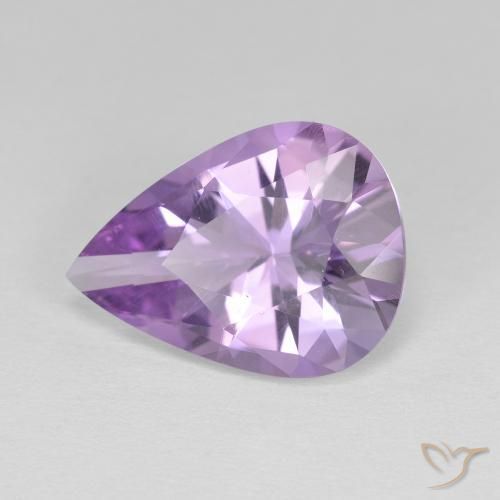 Ametista Violeta médio Natural 3.74ct, Formato de pêra, VVS