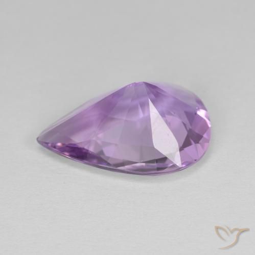 Ametista Violeta médio Natural 3.74ct, Formato de pêra, VVS