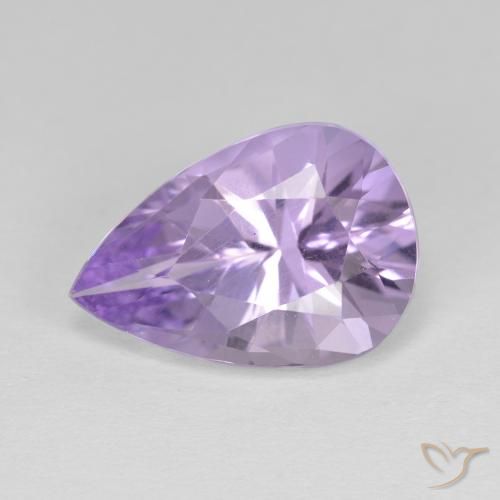 4.17ct Natural Violeta rosado claro Ametista, Formato de pêra, VVS
