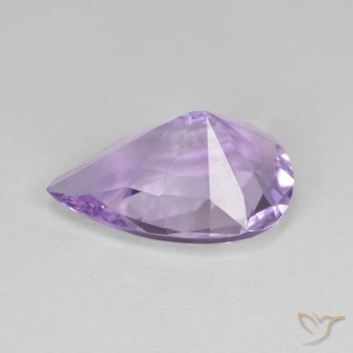 Ametista Violeta rosado claro Natural 4.17ct, Formato de pêra, VVS