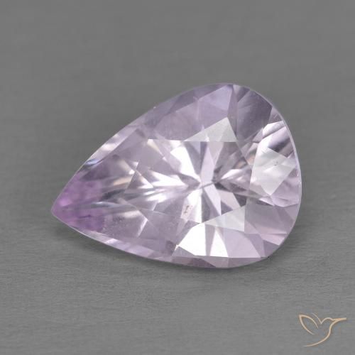 3.27ct Natural Violeta claro de íris Ametista, Formato de pêra, VS