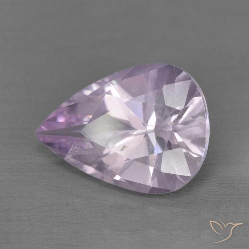 Ametista Violeta claro de íris Natural 3.27ct, Formato de pêra, VS