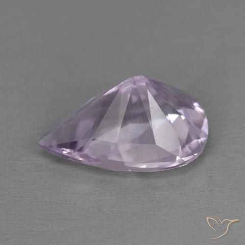 Ametista Violeta claro de íris Natural 3.27ct, Formato de pêra, VS