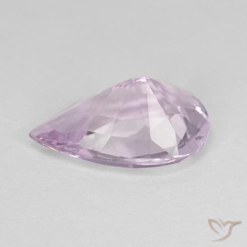 Ametista Violeta rosado muito claro Natural 4.15ct, Formato de pêra, VVS