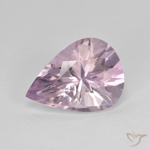 2.64ct Natural Violeta acinzentado claro Ametista, Formato de pêra, VVS