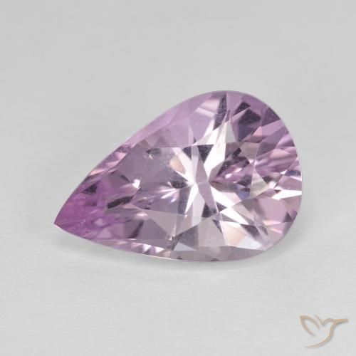 Ametista Rosa Claro-Violeta Natural 3.93ct, Formato de pêra, VVS-VS