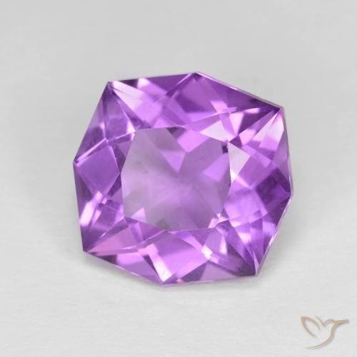 Ametista Violeta Púrpura Médio Natural 4.27ct, Chique, VVS