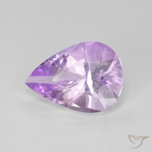 Ametista Violeta médio Natural 2.64ct, Formato de pêra, VVS
