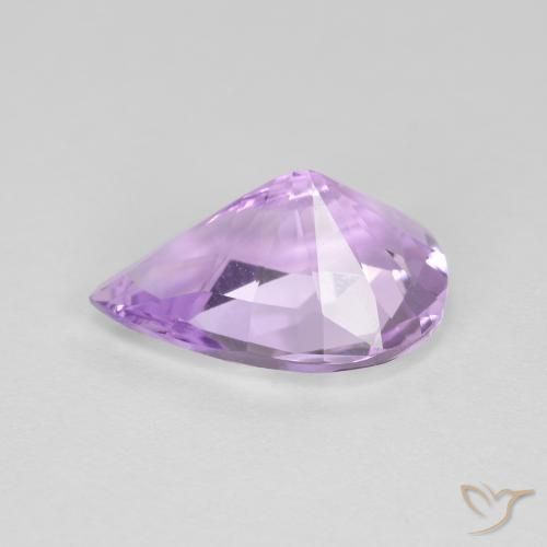 Ametista Violeta médio Natural 2.64ct, Formato de pêra, VVS