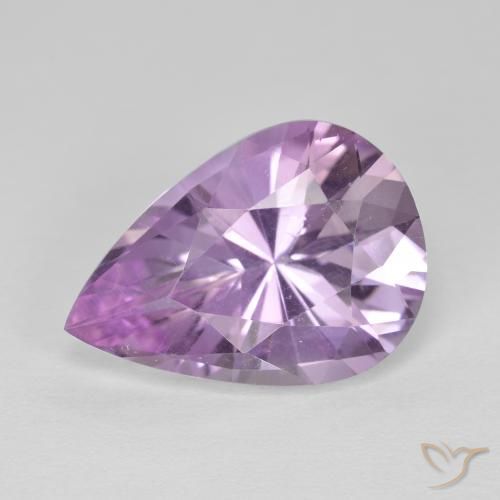 5.33ct Natural Violeta rosado Ametista, Formato de pêra, VVS
