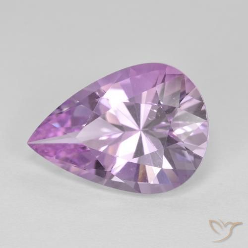 Ametista Violeta rosado Natural 5.33ct, Formato de pêra, VVS