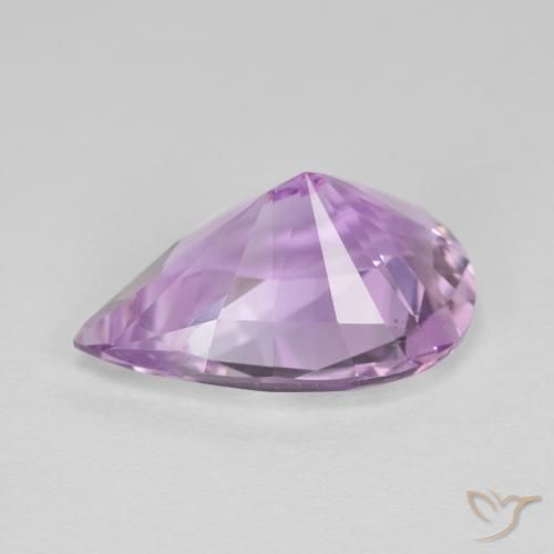 Ametista Violeta rosado Natural 5.33ct, Formato de pêra, VVS