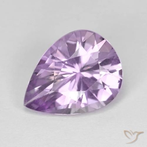 3.35ct Natural íris violeta Ametista, Formato de pêra, VVS