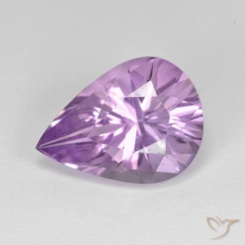 4.47ct Natural Violeta médio Ametista, Formato de pêra, VVS