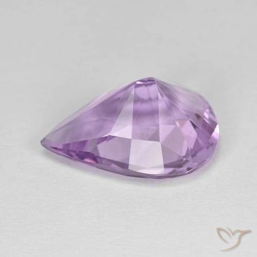 Ametista Violeta médio Natural 4.47ct, Formato de pêra, VVS