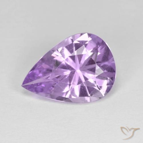 2.80ct Natural íris violeta Ametista, Formato de pêra, VVS