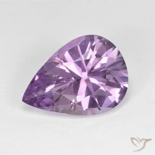 4.03ct Natural Violeta rosado Ametista, Formato de pêra, VVS