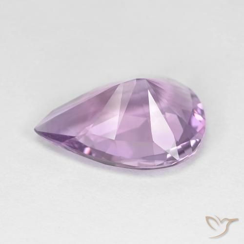 Ametista Violeta rosado Natural 4.03ct, Formato de pêra, VVS