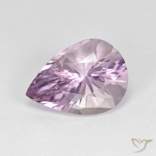 3.20ct Natural Rosa Claro-Violeta Ametista, Formato de pêra, VVS