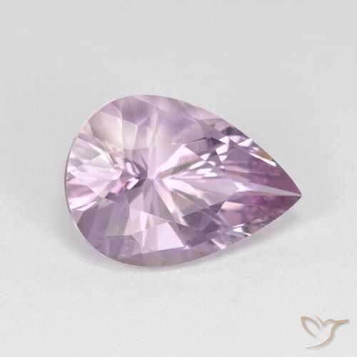 Ametista Rosa Claro-Violeta Natural 3.20ct, Formato de pêra, VVS