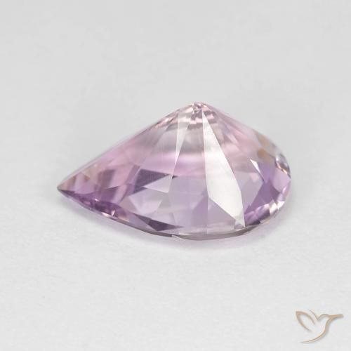 Ametista Rosa Claro-Violeta Natural 3.20ct, Formato de pêra, VVS