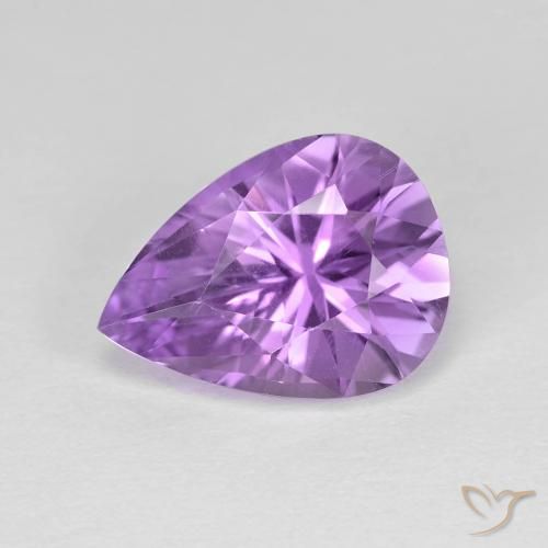 2.96ct Natural Violeta médio Ametista, Formato de pêra, VVS