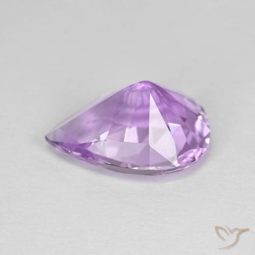 Ametista Violeta médio Natural 2.96ct, Formato de pêra, VVS