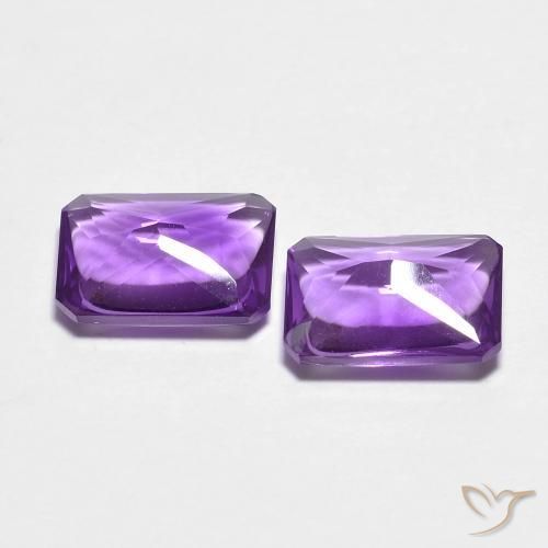 Pedras preciosas de Ametista Medium Dark-Violet natural de 2.54 ct, Corte Octógono / Esmeralda, Transparente