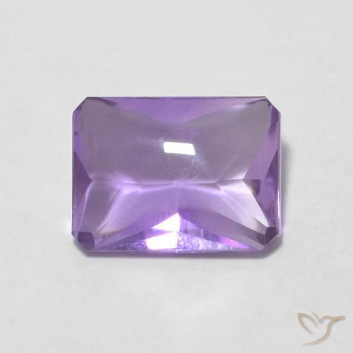 1.29ct Natural Violeta rosado Ametista, Corte Esmeralda, Transparente