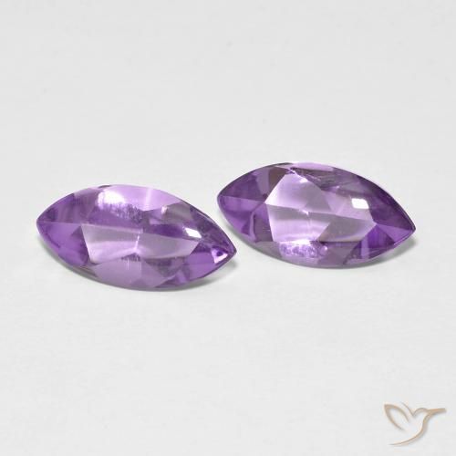 3.16ctw Natural Violeta Vívido Ametista, Marquesa, Transparente