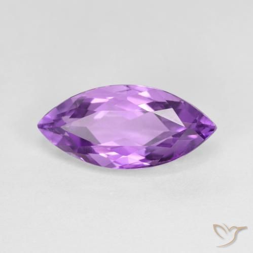 Ametista Violeta Púrpura Profundo Natural 3.20ct, Marquesa, VVS-VS