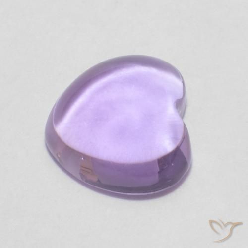 Ametista Medium Light-Violet Natural 0.88ct, Coração, Transparente