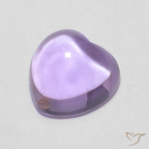 Ametista Medium Light-Violet Natural 0.88ct, Coração, Transparente