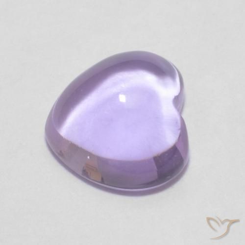 Ametista Violeta claro Natural 0.86ct, Coração, Transparente