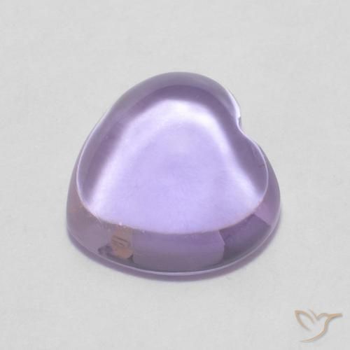 Ametista Violeta claro Natural 0.86ct, Coração, Transparente