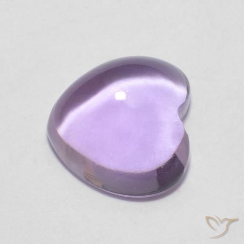 0.86ct Natural Violeta claro Ametista, Coração, Transparente