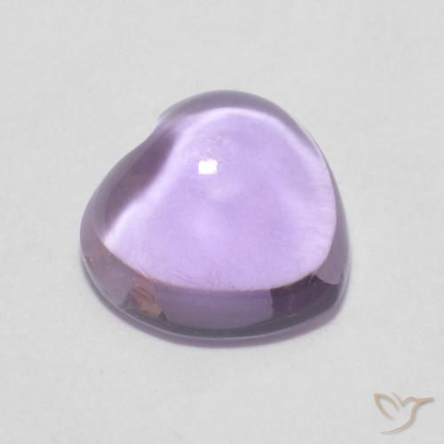 Ametista Violeta claro Natural 0.86ct, Coração, Transparente