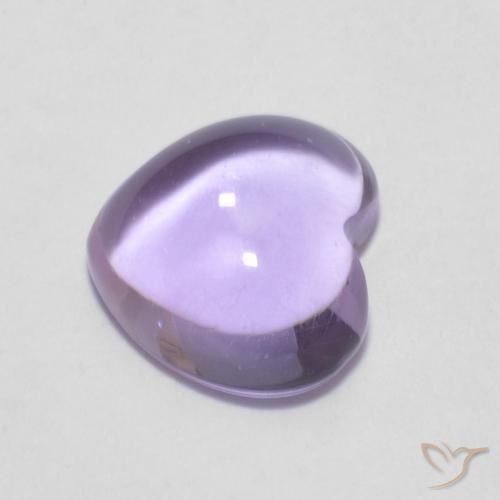 Ametista Violeta claro Natural 0.85ct, Coração, Transparente