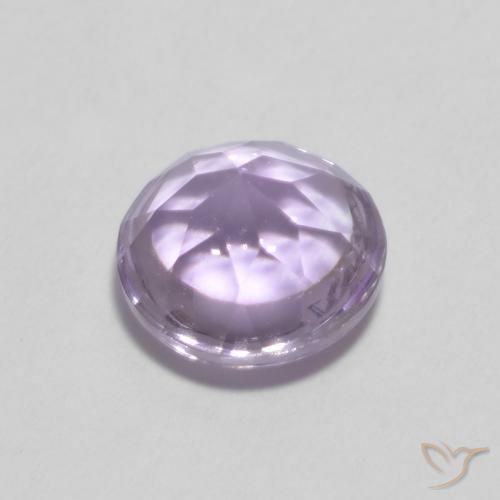 Ametista Violeta claro Natural 0.84ct, Redondo, Transparente