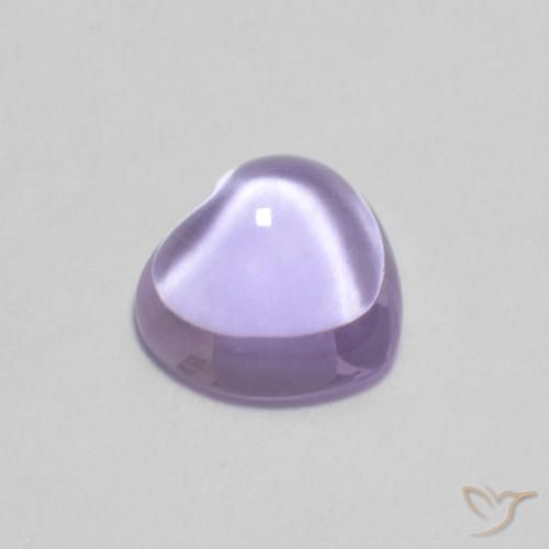 0.81ct Natural Violeta claro Ametista, Coração, Transparente