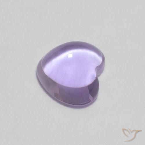 Ametista Violeta claro Natural 0.81ct, Coração, Transparente