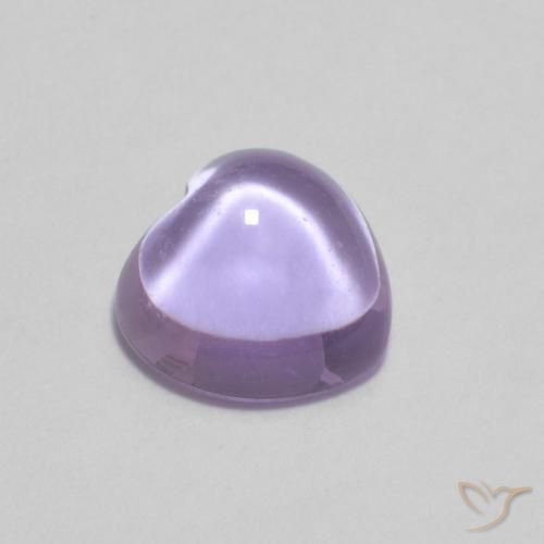 0.93ct Natural Violeta claro Ametista, Coração, Transparente